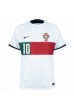 Portugali Bernardo Silva #10 Jalkapallovaatteet Vieraspaita MM-kisat 2022 Lyhythihainen